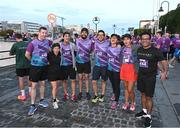 26 September 2023; The BVLGARI team before the Grant Thornton Corporate 5K Team Challenge at City Quay in Dublin. Photo by David Fitzgerald/Sportsfile