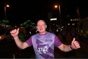 26 September 2023; A competitor after the Grant Thornton Corporate 5K Team Challenge at City Quay in Dublin. Photo by David Fitzgerald/Sportsfile