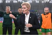 26 September 2023; Republic of Ireland interim head coach Eileen Gleeson after the UEFA Women's Nations League B1 match between Hungary and Republic of Ireland at Hidegkuti Nándor Stadium in Budapest, Hungary. Photo by Stephen McCarthy/Sportsfile