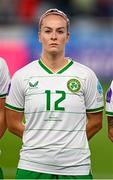 26 September 2023; Lily Agg of Republic of Ireland before the UEFA Women's Nations League B1 match between Hungary and Republic of Ireland at Hidegkuti Nándor Stadium in Budapest, Hungary. Photo by Stephen McCarthy/Sportsfile