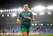 26 September 2023; Kyra Carusa of Republic of Ireland before the UEFA Women's Nations League B1 match between Hungary and Republic of Ireland at Hidegkuti Nándor Stadium in Budapest, Hungary. Photo by Stephen McCarthy/Sportsfile