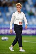 26 September 2023; Republic of Ireland interim head coach Eileen Gleeson before the UEFA Women's Nations League B1 match between Hungary and Republic of Ireland at Hidegkuti Nándor Stadium in Budapest, Hungary. Photo by Stephen McCarthy/Sportsfile