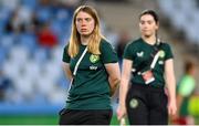 26 September 2023; Republic of Ireland equipment manager Orla Haran before the UEFA Women's Nations League B1 match between Hungary and Republic of Ireland at Hidegkuti Nándor Stadium in Budapest, Hungary. Photo by Stephen McCarthy/Sportsfile