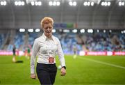 26 September 2023; Republic of Ireland interim head coach Eileen Gleeson before the UEFA Women's Nations League B1 match between Hungary and Republic of Ireland at Hidegkuti Nándor Stadium in Budapest, Hungary. Photo by Stephen McCarthy/Sportsfile