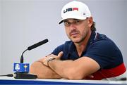 27 September 2023; Brooks Koepka of USA during a press conference before the 2023 Ryder Cup at Marco Simone Golf and Country Club in Rome, Italy. Photo by Brendan Moran/Sportsfile