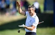 27 September 2023; Former professional footballer Gareth Bale celebrates on the 18th hole during the All-Star Match before the 2023 Ryder Cup at Marco Simone Golf and Country Club in Rome, Italy. Photo by Ramsey Cardy/Sportsfile