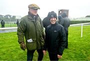 27 September 2023; Captains Willie Mullins, left, and Frankie Dettori in the parade ring before the Barney Curley Cup at Bellewstown Racecourse in Meath. Photo by Eóin Noonan/Sportsfile