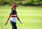 28 September 2023; Yana Wilson of USA during the singles matches on day three of the Junior Ryder Cup at Marco Simone Golf and Country Club in Rome, Italy. Photo by Brendan Moran/Sportsfile