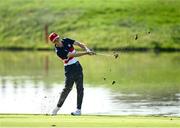 28 September 2023; Billy Davis of USA during the singles matches on day three of the Junior Ryder Cup at Marco Simone Golf and Country Club in Rome, Italy. Photo by Brendan Moran/Sportsfile