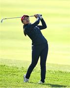 28 September 2023; Lee Chin of USA during the singles matches on day three of the Junior Ryder Cup at Marco Simone Golf and Country Club in Rome, Italy. Photo by Brendan Moran/Sportsfile