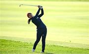 28 September 2023; Lee Chin of USA during the singles matches on day three of the Junior Ryder Cup at Marco Simone Golf and Country Club in Rome, Italy. Photo by Brendan Moran/Sportsfile