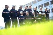 28 September 2023; The USA team during a team photocall before the 2023 Ryder Cup at Marco Simone Golf and Country Club in Rome, Italy. Photo by Ramsey Cardy/Sportsfile