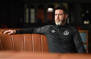 28 September 2023; Manager Stephen Bradley sits for a portrait during a Shamrock Rovers media event at Roadstone Group Sports Club in Dublin. Photo by Seb Daly/Sportsfile