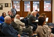 28 September 2023; Locals look on as descendants of Alton United receive the Sports Direct Men’s FAI Cup for the first time in Carrick Hill, Belfast on the 100th anniversary of the Club winning the Cup as the only Belfast team to win the competition in its history. Photo by David Fitzgerald/Sportsfile