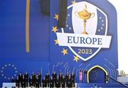 28 September 2023; The European team during the opening ceremony of the 2023 Ryder Cup at Marco Simone Golf and Country Club in Rome, Italy. Photo by Brendan Moran/Sportsfile