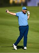 29 September 2023; Shane Lowry of Europe calls 'fore' after playing his pairing's second shot on the ninth hole during the morning foursomes matches on day one of the 2023 Ryder Cup at Marco Simone Golf and Country Club in Rome, Italy. Photo by Ramsey Cardy/Sportsfile