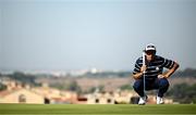 29 September 2023; Rickie Fowler of USA lines up a putt on the 11th green during the morning foursomes matches on day one of the 2023 Ryder Cup at Marco Simone Golf and Country Club in Rome, Italy. Photo by Ramsey Cardy/Sportsfile