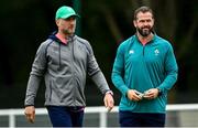 29 September 2023; Head coach Andy Farrell and assistant coach Mike Catt during an Ireland rugby squad training session at Complexe de la Chambrerie in Tours, France. Photo by Harry Murphy/Sportsfile