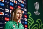 29 September 2023; Head of nutrition Emma Gardner during an Ireland rugby media conference at Complexe de la Chambrerie in Tours, France. Photo by Harry Murphy/Sportsfile