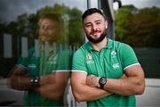 29 September 2023; Robbie Henshaw poses for a portait during an Ireland rugby media conference at Complexe de la Chambrerie in Tours, France. Photo by Harry Murphy/Sportsfile