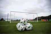 29 September 2023; A general view of footballs before the SSE Airtricity Men's First Division match between Waterford and Wexford at RSC in Waterford. Photo by Michael P Ryan/Sportsfile
