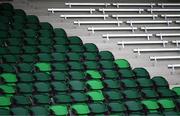 29 September 2023; A general view of newly installed seating in the under-construction north stand before the SSE Airtricity Men's Premier Division match between Shamrock Rovers and Shelbourne at Tallaght Stadium in Dublin. Photo by Stephen McCarthy/Sportsfile