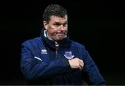 29 September 2023; Drogheda United manager Kevin Doherty reacts during the SSE Airtricity Men's Premier Division match between Dundalk and Drogheda United at Oriel Park in Dundalk, Louth. Photo by Ben McShane/Sportsfile