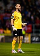 29 September 2023; Shelbourne goalkeeper Conor Kearns during the SSE Airtricity Men's Premier Division match between Shamrock Rovers and Shelbourne at Tallaght Stadium in Dublin. Photo by Stephen McCarthy/Sportsfile