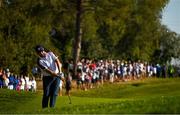 30 September 2023; Shane Lowry of Europe chip on to the sixth green during the morning foursomes on day two of the 2023 Ryder Cup at Marco Simone Golf and Country Club in Rome, Italy. Photo by Brendan Moran/Sportsfile