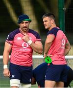 30 September 2023; Jonathan Sexton and Jack Conan during an Ireland rugby squad training session at Complexe de la Chambrerie in Tours, France. Photo by Harry Murphy/Sportsfile