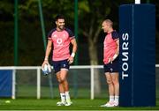 30 September 2023; Conor Murray and Keith Earls during an Ireland rugby squad training session at Complexe de la Chambrerie in Tours, France. Photo by Harry Murphy/Sportsfile