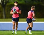 30 September 2023; Conor Murray, left, and Craig Casey during an Ireland rugby squad training session at Complexe de la Chambrerie in Tours, France. Photo by Harry Murphy/Sportsfile