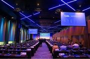 30 September 2023; A general view of the room before the GAA Special Congress at Croke Park in Dublin. Photo by Ben McShane/Sportsfile
