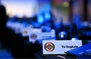 30 September 2023; The Tyrone table is seen during the GAA Special Congress at Croke Park in Dublin. Photo by Ben McShane/Sportsfile