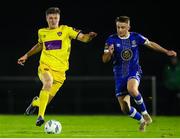 29 September 2023; Mark Hanratty of Wexford in action against Darragh Power of Waterford during the SSE Airtricity Men's First Division match between Waterford and Wexford at RSC in Waterford. Photo by Michael P Ryan/Sportsfile