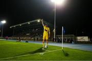 29 September 2023; James Crawford of Wexford prepares to take a corner kick during the SSE Airtricity Men's First Division match between Waterford and Wexford at RSC in Waterford. Photo by Michael P Ryan/Sportsfile