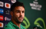 30 September 2023; Conor Murray during an Ireland rugby media conference at Complexe de la Chambrerie in Tours, France. Photo by Harry Murphy/Sportsfile