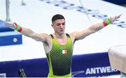30 September 2023; Rhys McClenaghan of Ireland after competing in the Men's Pommel Horse Qualifications subdivision 2 during the 2023 World Artistic Gymnastics Championships at the Antwerps Sportpaleis in Antwerp, Belgium. Photo by Filippo Tomasi/Sportsfile