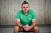 30 September 2023; Finlay Bealham poses for a portait  during an Ireland rugby media conference at Complexe de la Chambrerie in Tours, France. Photo by Harry Murphy/Sportsfile