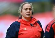 30 September 2023; Munster Head Coach Niamh Briggs before the women's representative match between Munster and Barbarians at Thomond Park in Limerick. Photo by David Fitzgerald/Sportsfile