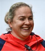 30 September 2023; Munster Head Coach Niamh Briggs before the women's representative match between Munster and Barbarians at Thomond Park in Limerick. Photo by David Fitzgerald/Sportsfile