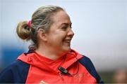 30 September 2023; Munster Head Coach Niamh Briggs before the women's representative match between Munster and Barbarians at Thomond Park in Limerick. Photo by David Fitzgerald/Sportsfile