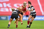 30 September 2023; Aoife Doyle of Munster is tackled by Megan Gaffney of Barbarians during the women's representative match between Munster and Barbarians at Thomond Park in Limerick. Photo by David Fitzgerald/Sportsfile