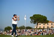30 September 2023; Shane Lowry of Europe on the 15th green during the afternoon fourball matches on day two of the 2023 Ryder Cup at Marco Simone Golf and Country Club in Rome, Italy. Photo by Ramsey Cardy/Sportsfile