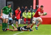 30 September 2023; Jack O'Donoghue of Munster in action against Sofiane Guitoune of Barbarians during the representative match between Munster and Barbarians at Thomond Park in Limerick. Photo by David Fitzgerald/Sportsfile