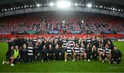 30 September 2023; Barbarians mens and womens players after the representative match between Munster and Barbarians at Thomond Park in Limerick. Photo by David Fitzgerald/Sportsfile