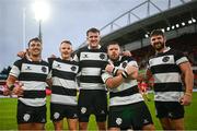 30 September 2023; Barbarians players after the representative match between Munster and Barbarians at Thomond Park in Limerick. Photo by David Fitzgerald/Sportsfile