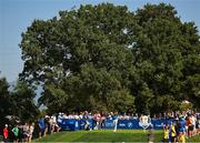 1 October 2023; Shane Lowry of Europe watches his tee shot on the fourth hole during the singles matches on the final day of the 2023 Ryder Cup at Marco Simone Golf and Country Club in Rome, Italy. Photo by Brendan Moran/Sportsfile