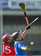 1 October 2023; Tadgh O'Dwyer of James Stephens in action against Stephen Keoghan of Graigue Ballycallan during the Kilkenny County Senior Hurling Championship quarter-final match between James Stephens and Graigue Ballycallan at UPMC Nowlan Park in Kilkenny. Photo by Tyler Miller/Sportsfile