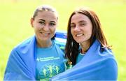 1 October 2023; Iryna Vdovenko, left, and Natalia Kochkova, from Ukraine, during the Permanent TSB Sanctuary Run 2023 at the Cross Country track of the Sport Ireland Campus in Dublin. The Permanent TSB Sanctuary Run on the Sport Ireland campus attracted nearly 1,000 participants including refugees from Direct Provision centres across Ireland, Ukrainian people in Dublin, locals and Irish Olympians. The event, to celebrate diversity and interculturalism in Ireland today, was run by the Sanctuary Runners’ organisation and supported by the Olympic Federation of Ireland and Athletics Ireland. Photo by Stephen McCarthy/Sportsfile